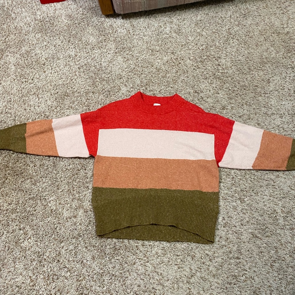 Striped a new day sweater.